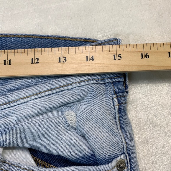 H&M Skinny Coupe Moulante Jeans Light Wash Distressed Denim Mens 32x32 Casual - Picture 6 of 9